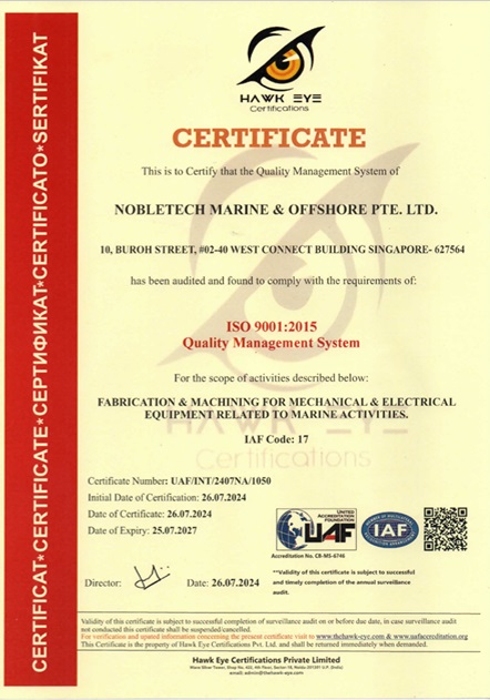 ISO 9001 Certificate